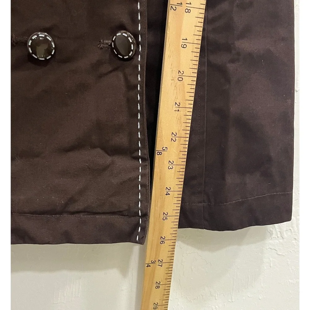 Gymboree‎ Trench Coat Girls Size 5-6 Brown Good Double Breasted Belted Stitching